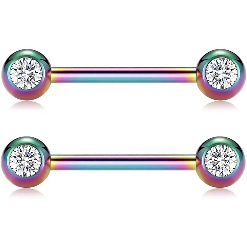 1.6*14 Colorful+White Diamond Barbell