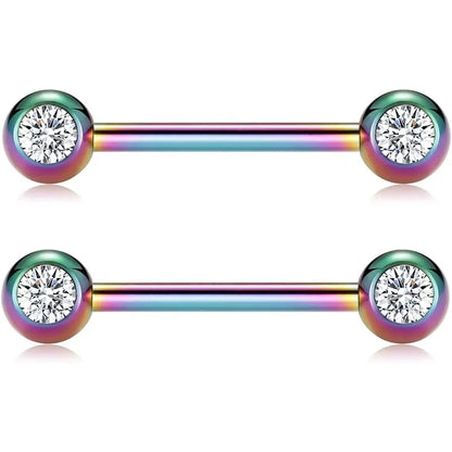 1.6*14 Colorful+White Diamond Barbell