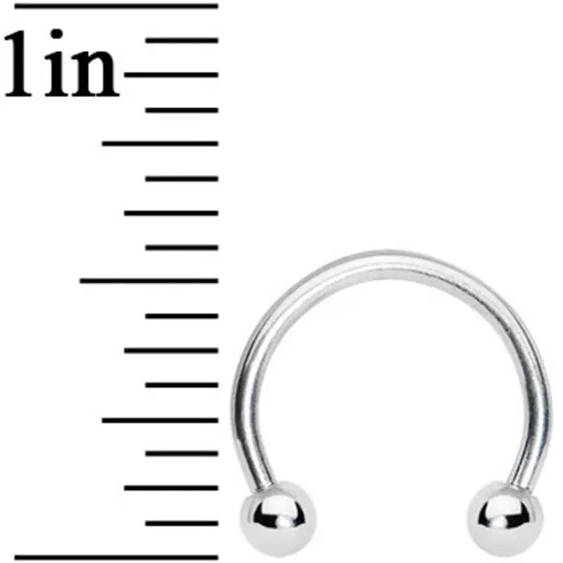 16G 3/8 Stainless Steel Horseshoe Barbell