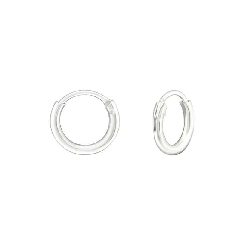 Classic 925 Sterling Silver Hoop Earrings