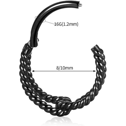 16G 316L Twist Knot Open Ring