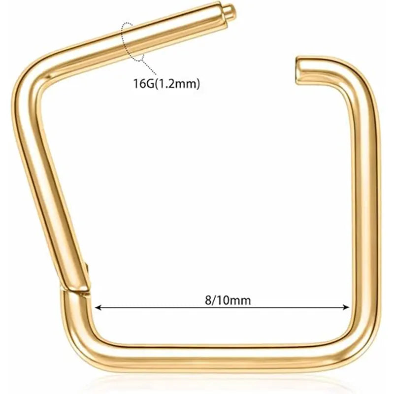 316L Square Open Ring 1.2*8