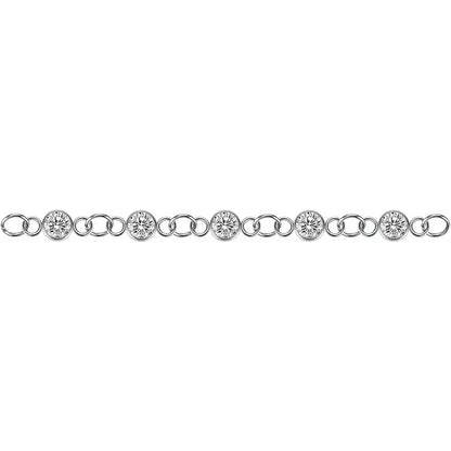 G23 Zircon Chain-Silver White Zircon 32mm