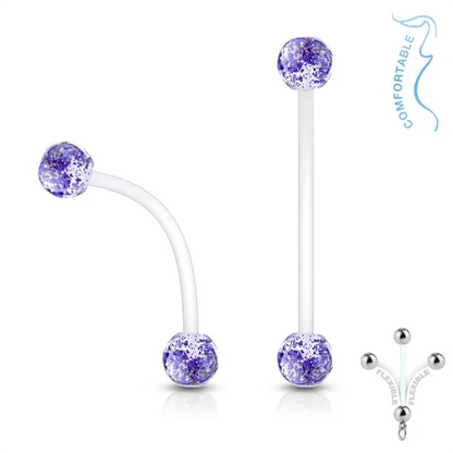 Flexible Glitter Ball Pregnancy Belly Button Piercings