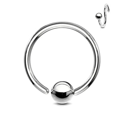 Ball Closure Ring with Fixed Ball and Sleek Finish