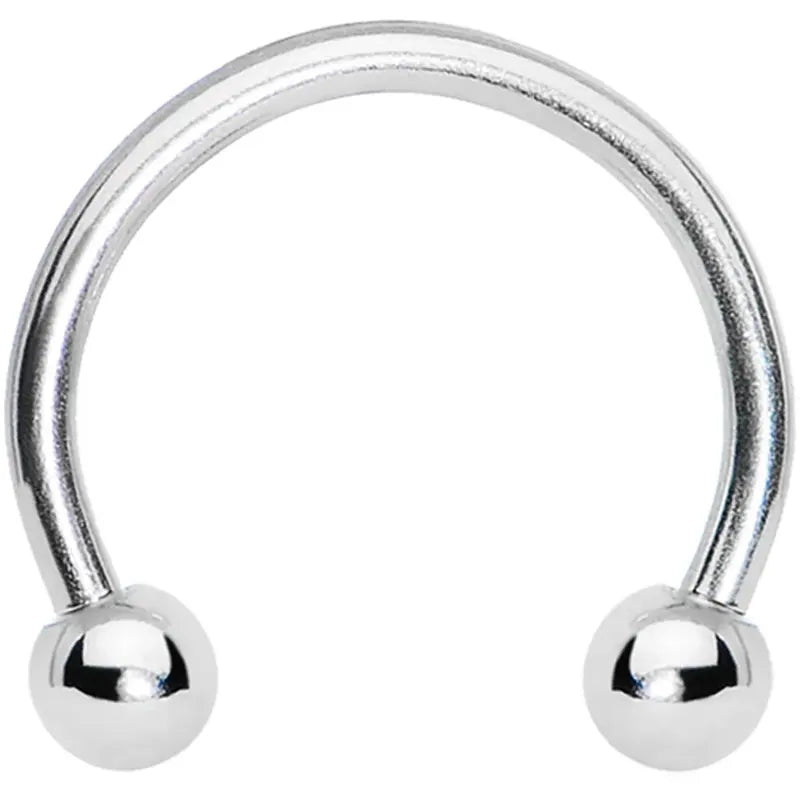 16G 3/8 Stainless Steel Horseshoe Barbell