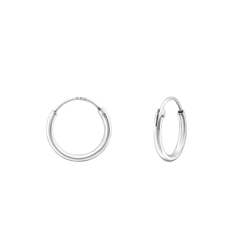 Classic 925 Sterling Silver Hoop Earrings