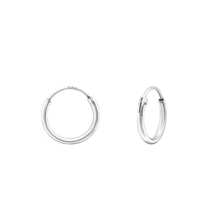 Classic 925 Sterling Silver Hoop Earrings