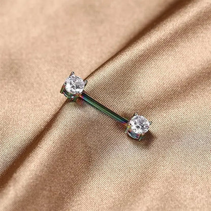 1.6*14/16 Colorful+White Round Zircon Barbell