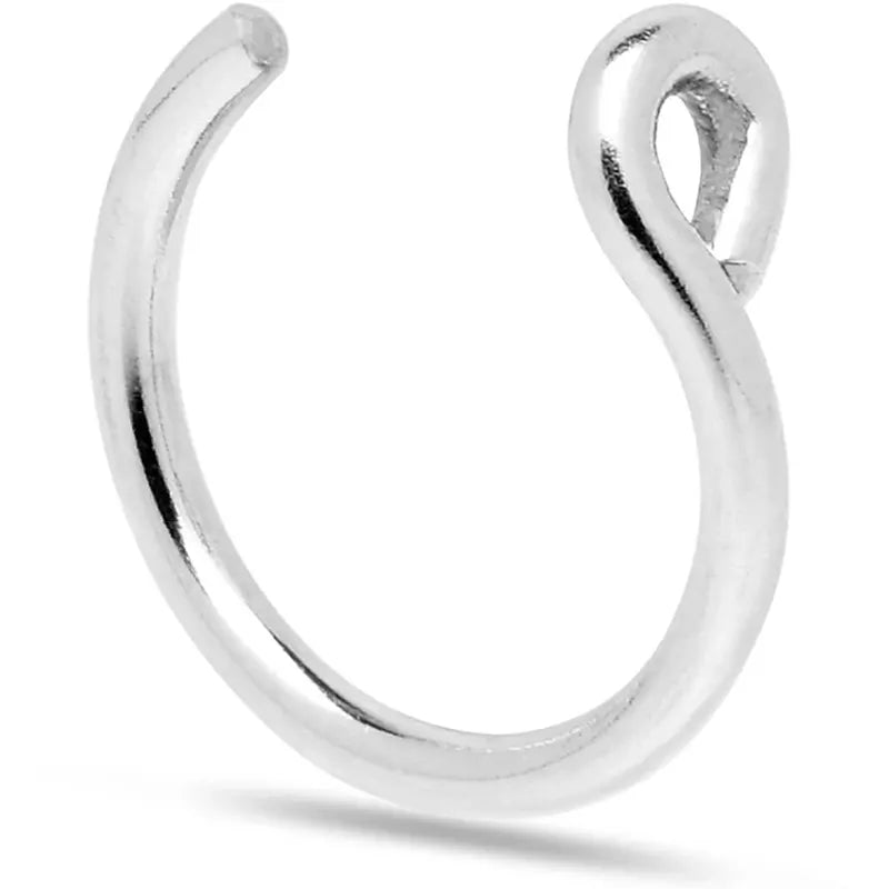 925 Sterling Silver Clip-On Fake Nose Ring