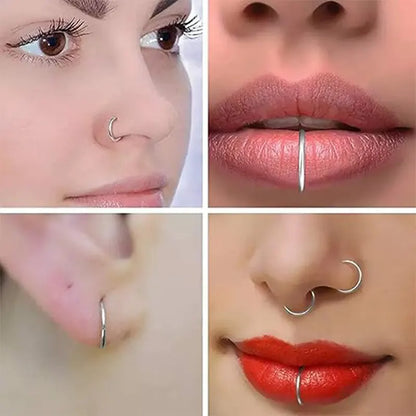 Nose rings Hoop 4g 14mm Hoop Earrings for Women Men Conch Earrings Nose Piercing Jewelry Lobe Earrings Bull Nose Hoop 316L Surgical Steel Thick Piercing Rings Gold 4 Gauge Septum Piercing Rings