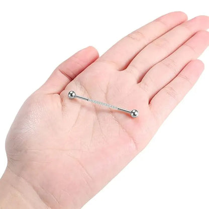 14G 1/2 Inch Surgical Steel Silver Band ABCZ Industrial Piercing