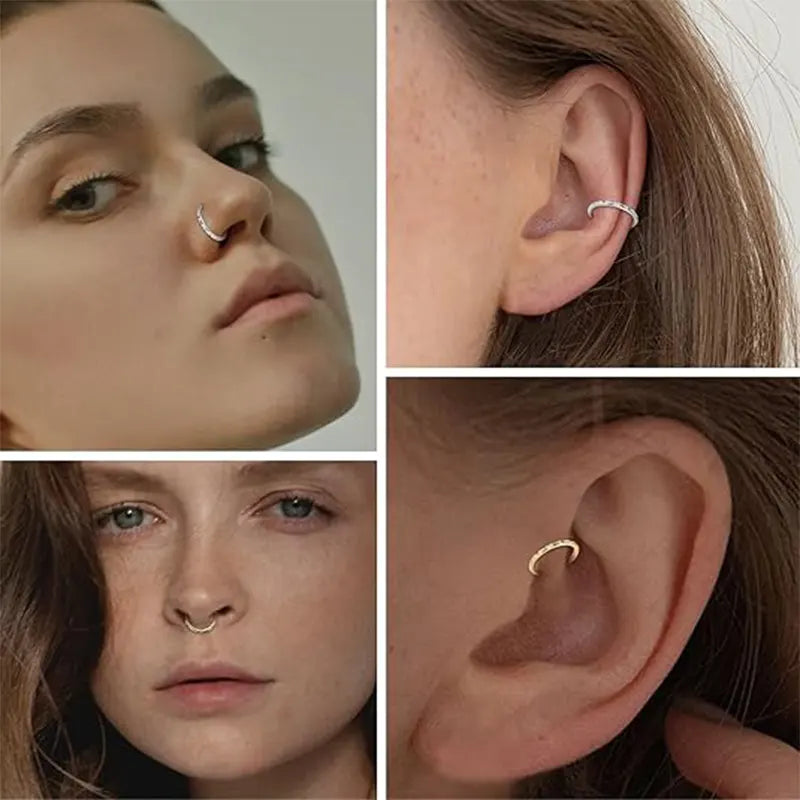 Radiant 16G Daith & Conch Hoop Jewelry