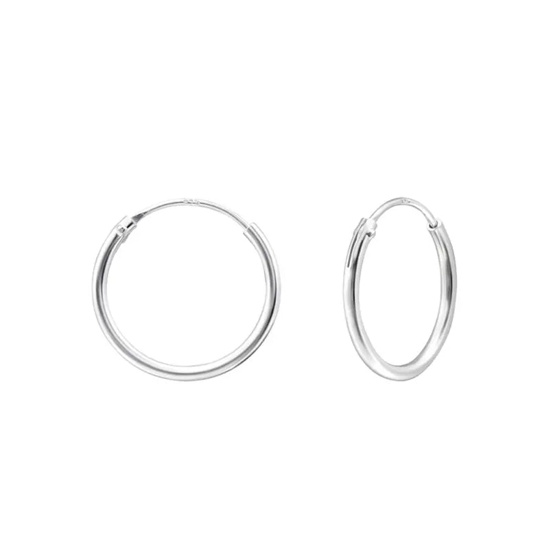 Classic 925 Sterling Silver Hoop Earrings