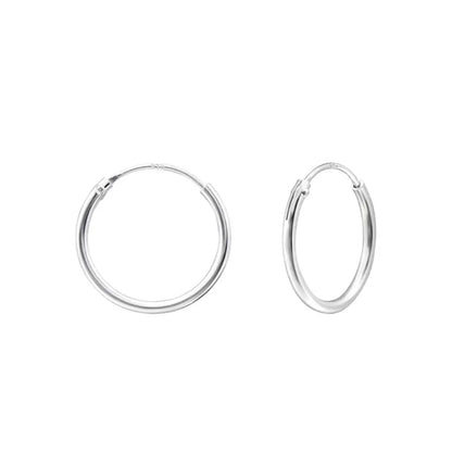 Classic 925 Sterling Silver Hoop Earrings