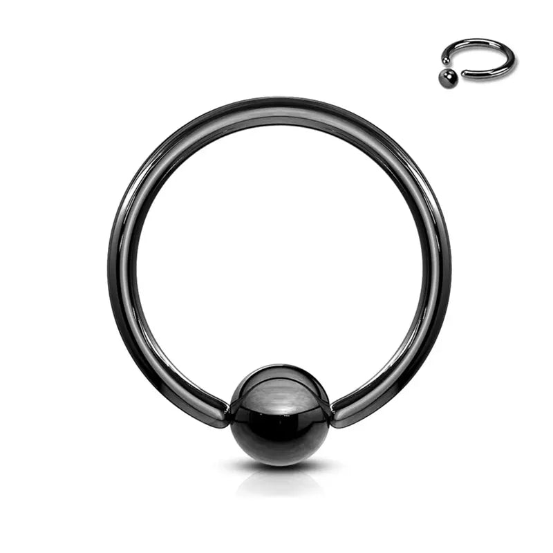 Sleek-Coated Colored Ball Closure Ring