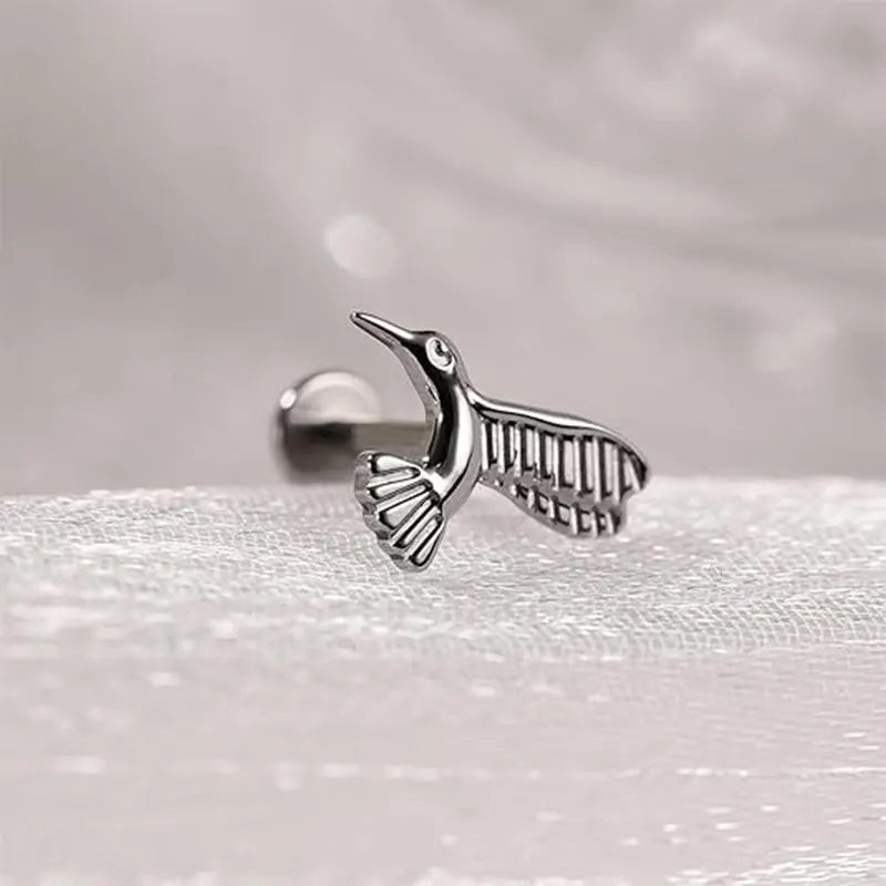 G23 Hummingbird Silver Nose Stud 1.2*6