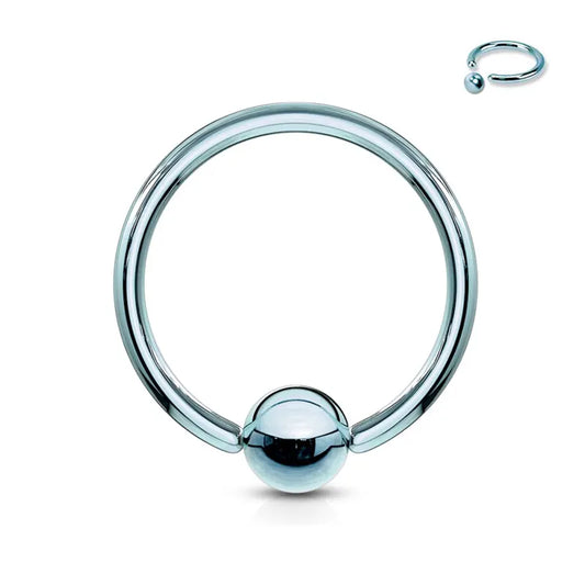 Sleek-Coated Colored Ball Closure Ring