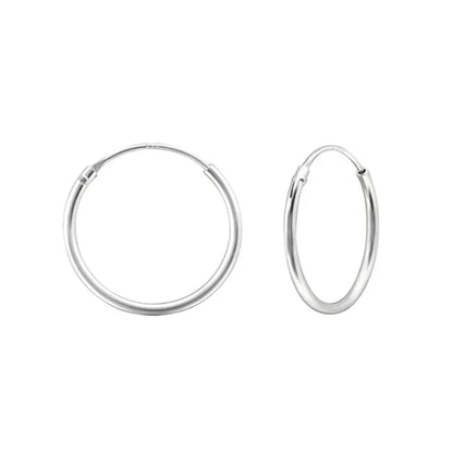 Classic 925 Sterling Silver Hoop Earrings