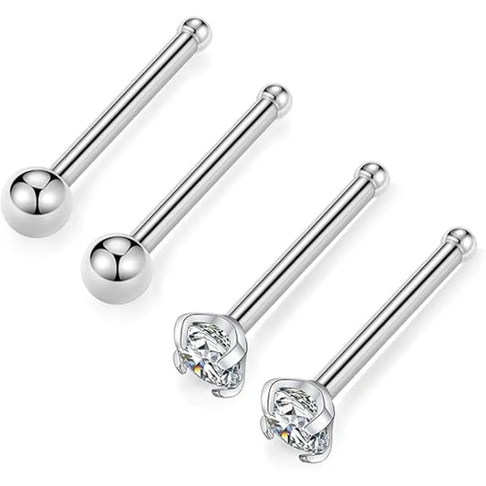 20G Micro Titanium Nose Pins 4 Pack