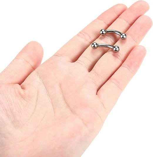 GAGABODY Pair 14G 16G G23 Solid Titanium Shield Nipple Rings Nipple Barbell Internally Threaded Nipple Jewelry Tongue Piercing Bridge Piercing Jewelry 12mm-18mm