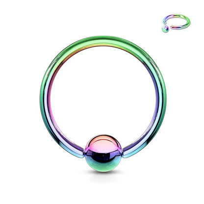 Sleek-Coated Colored Ball Closure Ring