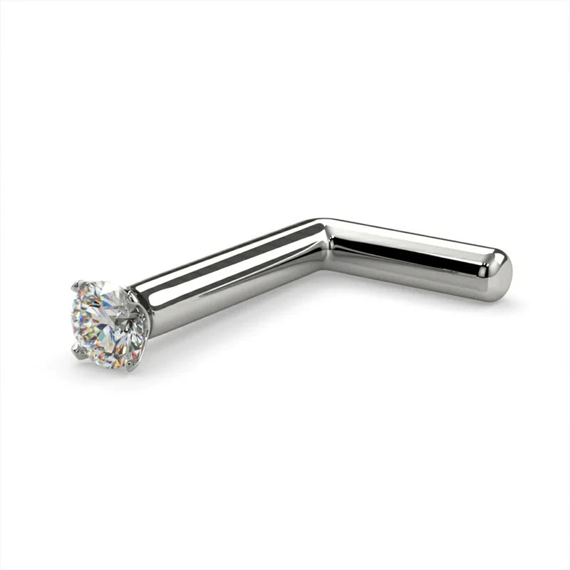 1.5mm Tiny Diamond Prong Nose Ring Stud