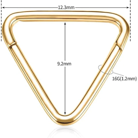 316L Triangle Open Ring 1.2*8