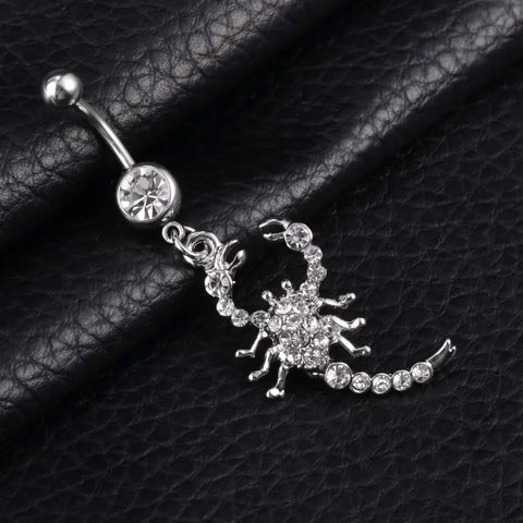 Sparkling Scorpion Belly Button Ring Piercing Jewelry