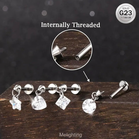Cute and versatile titanium jewelry earrings
