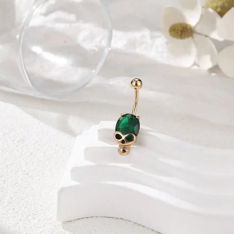 Unique Skull Belly Button Ring for Bold Style