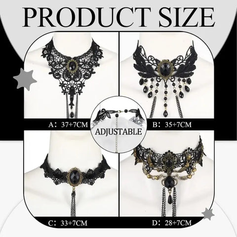 Lace-Inspired Nipple Rings & Chain Set – 4Pcs 14G