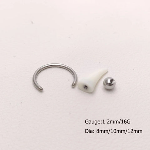 2Pcs Vampire Fang Lip Rings – Snake Bite Piercing Set